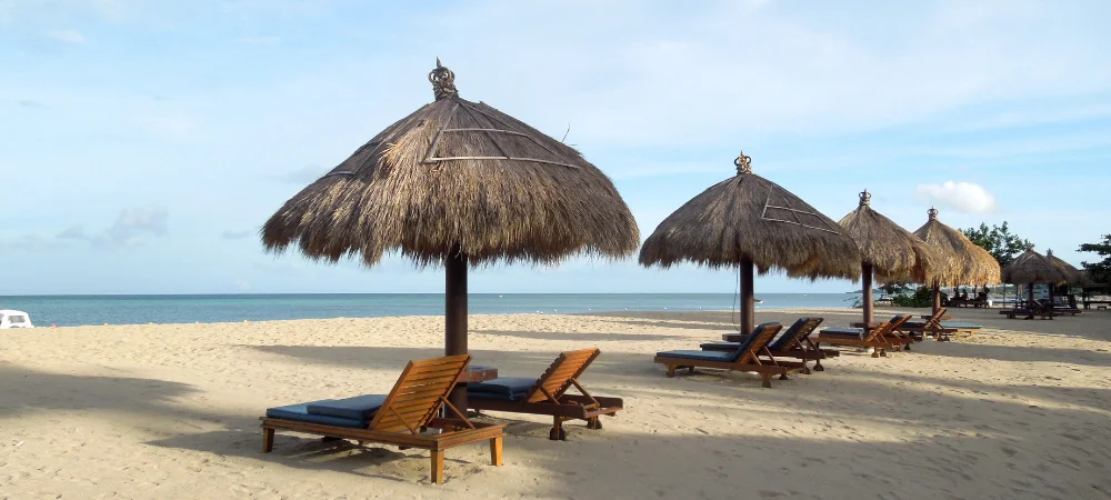 bali beach with fine sand