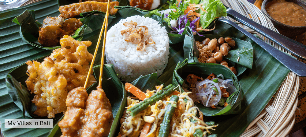 a plate of food in Bali