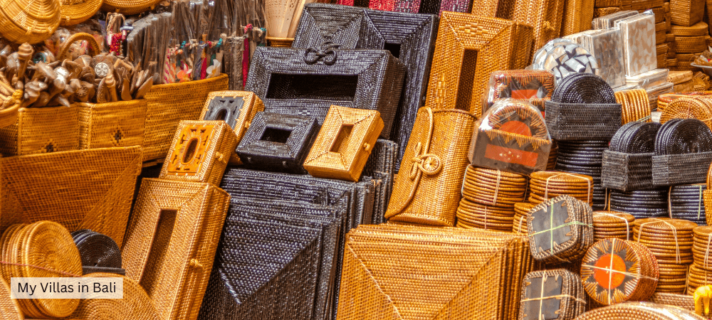 handwoven baskets from Bali